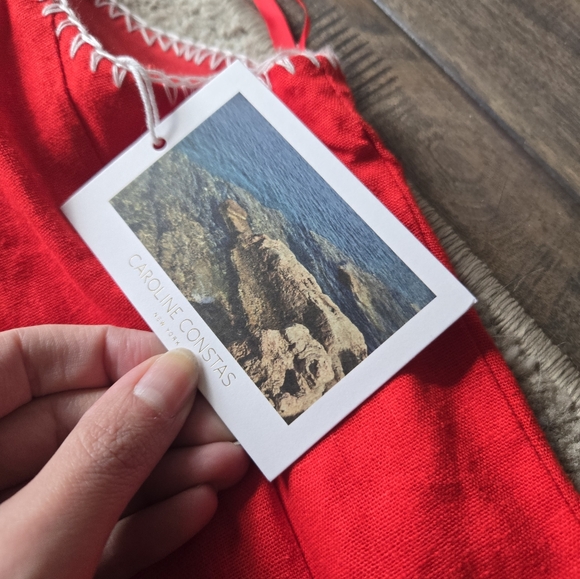 New ! Caroline Constas Linen Blend Dresd - Picture 4 of 9